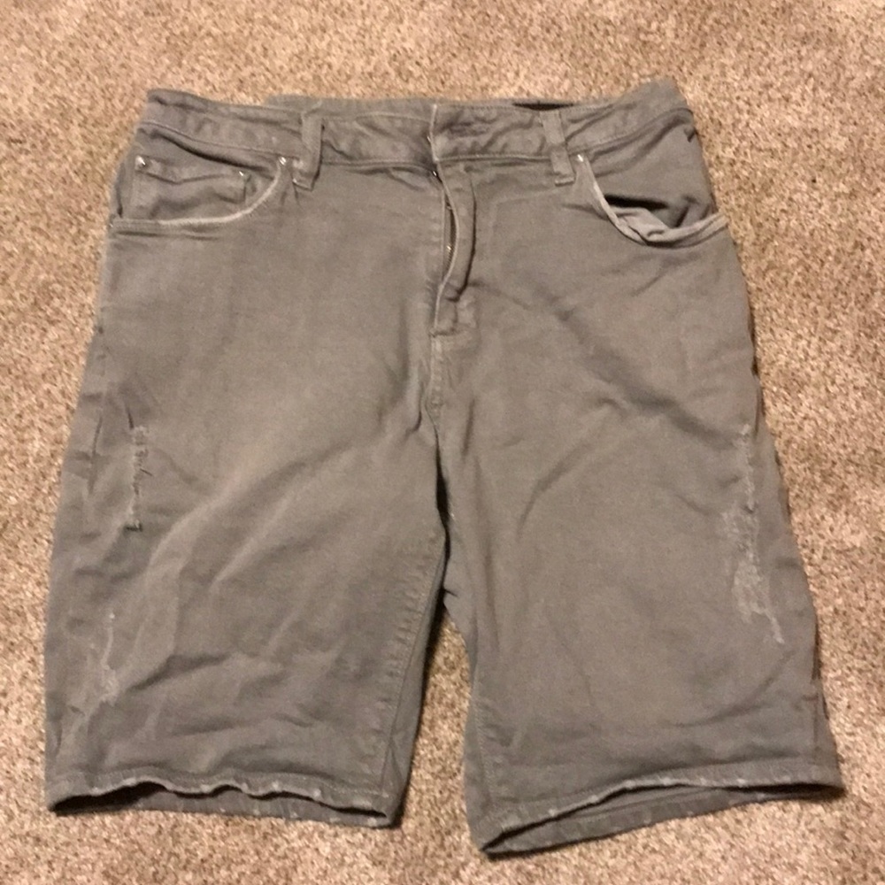 Light grey denim shorts